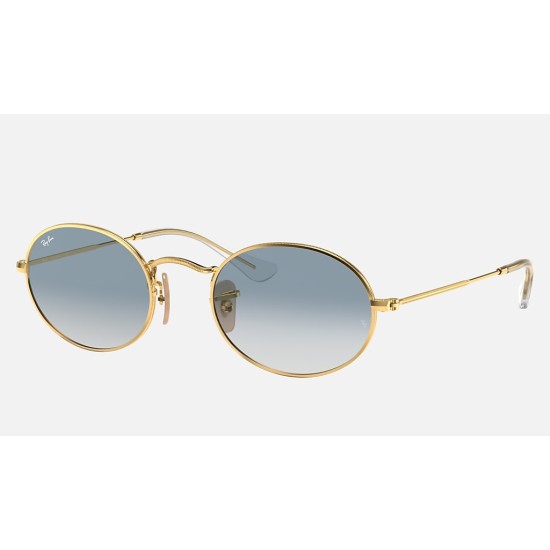 OVAL FLAT LENSES
Lenses: Light Blue Gradient  +  Frame: Gold