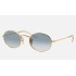 OVAL FLAT LENSES
Lenses: Light Blue Gradient  +  Frame: Gold