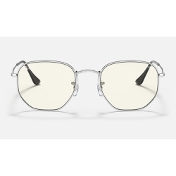 HEXAGONAL BLUE-LIGHT CLEAR EVOLVE
Lenses: Grey Clear Photocromic with Blue-Light Filter  +  Frame: Silver