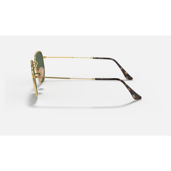 HEXAGONAL FLAT LENSES
Lenses: Green Classic  +  Frame: Gold