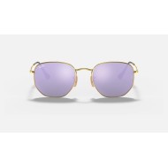 HEXAGONAL FLAT LENSES
Lenses: Lilac Mirror  +  Frame: Gold