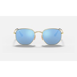 HEXAGONAL FLAT LENSES
Lenses: Light Blue Mirror  +  Frame: Gold