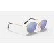 HEXAGONAL FLAT LENSES
Lenses: Light Blue Mirror  +  Frame: Gold