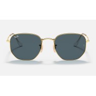 HEXAGONAL
Lenses: Blue Solid Color  +  Frame: Gold