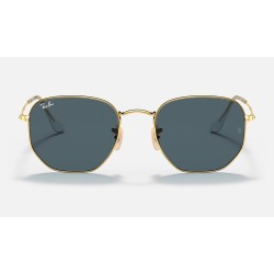 HEXAGONAL
Lenses: Blue Solid Color  +  Frame: Gold