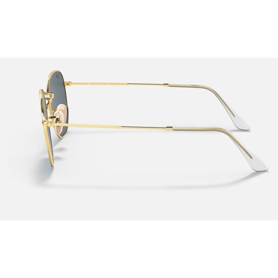 HEXAGONAL
Lenses: Blue Solid Color  +  Frame: Gold