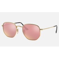 HEXAGONAL FLAT LENSES
Lenses: Copper Mirror  +  Frame: Gold