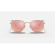 HEXAGONAL FLAT LENSES
Lenses: Copper Mirror  +  Frame: Gold