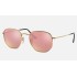 HEXAGONAL FLAT LENSES
Lenses: Copper Mirror  +  Frame: Gold
