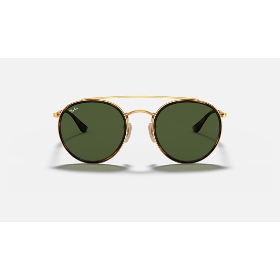 ROUND DOUBLE BRIDGE
Lenses: Green Classic G-15  +  Frame: Gold