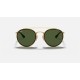 ROUND DOUBLE BRIDGE
Lenses: Green Classic G-15  +  Frame: Gold