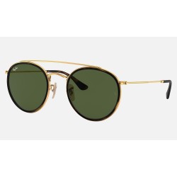 ROUND DOUBLE BRIDGE
Lenses: Green Classic G-15  +  Frame: Gold