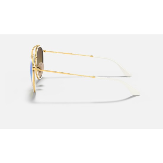 ROUND DOUBLE BRIDGE
Lenses: Blue Gradient - Mirror  +  Frame: Gold