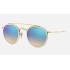 ROUND DOUBLE BRIDGE
Lenses: Blue Gradient - Mirror  +  Frame: Gold