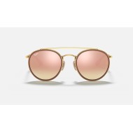 ROUND DOUBLE BRIDGE
Lenses: Copper Gradient - Mirror  +  Frame: Gold
