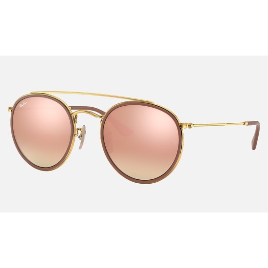 ROUND DOUBLE BRIDGE
Lenses: Copper Gradient - Mirror  +  Frame: Gold
