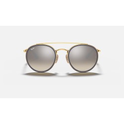 ROUND DOUBLE BRIDGE
Lenses: Silver Gradient - Mirror  +  Frame: Gold
