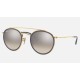 ROUND DOUBLE BRIDGE
Lenses: Silver Gradient - Mirror  +  Frame: Gold