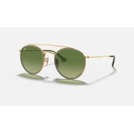 ROUND DOUBLE BRIDGE
Lenses: Green Gradient  +  Frame: Gold
