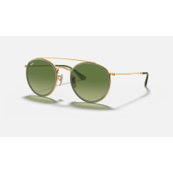 ROUND DOUBLE BRIDGE
Lenses: Green Gradient  +  Frame: Gold
