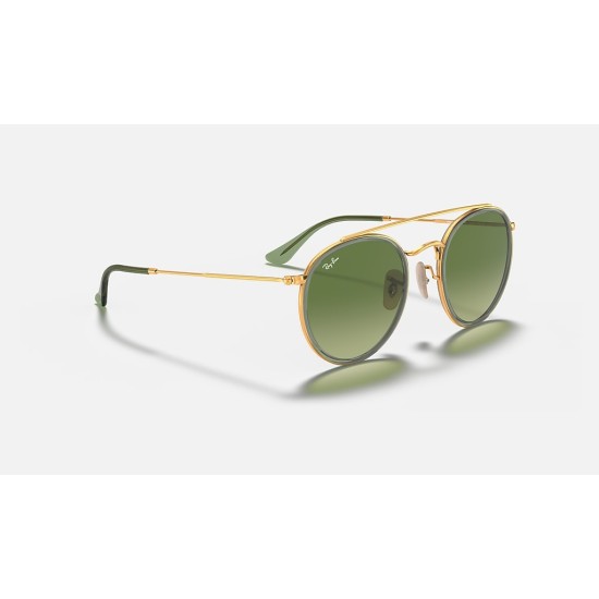 ROUND DOUBLE BRIDGE
Lenses: Green Gradient  +  Frame: Gold