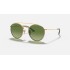 ROUND DOUBLE BRIDGE
Lenses: Green Gradient  +  Frame: Gold