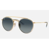 ROUND DOUBLE BRIDGE
Lenses: Blue Gradient  +  Frame: Gold