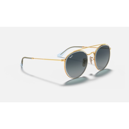 ROUND DOUBLE BRIDGE
Lenses: Blue Gradient  +  Frame: Gold