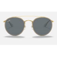 ROUND DOUBLE BRIDGE LEGEND GOLD
Lenses: Blue/Grey Classic  +  Frame: Shiny Gold