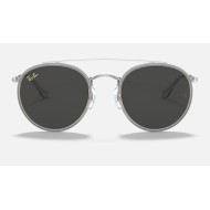 ROUND DOUBLE BRIDGE LEGEND GOLD
Lenses: Dark Grey Classic  +  Frame: Shiny Silver