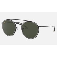 ROUND DOUBLE BRIDGE LEGEND GOLD
Lenses: Green Classic G-15  +  Frame: Shiny Black