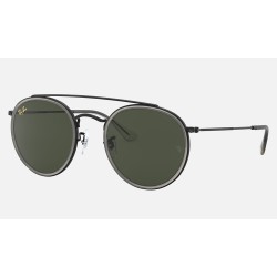 ROUND DOUBLE BRIDGE LEGEND GOLD
Lenses: Green Classic G-15  +  Frame: Shiny Black