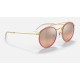 ROUND DOUBLE BRIDGE
Lenses: Silver Gradient - Mirror  +  Frame: Legend Gold