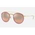 ROUND DOUBLE BRIDGE
Lenses: Silver Gradient - Mirror  +  Frame: Legend Gold