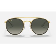 ROUND DOUBLE BRIDGE
Lenses: Grey Gradient  +  Frame: Legend Gold