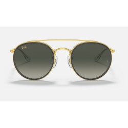 ROUND DOUBLE BRIDGE
Lenses: Grey Gradient  +  Frame: Legend Gold
