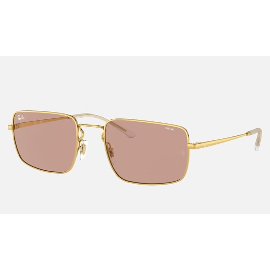 RB3669
Lenses: Brown Photochromic Classic  +  Frame: Shiny Gold