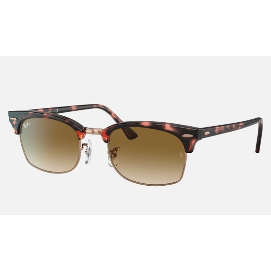 Clubmaster Square
Lenses: Light Brown Gradient  +  Frame: Pink Havana