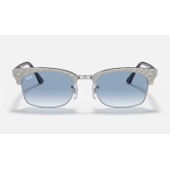 CLUBMASTER SQUARE
Lenses: Light Blue Gradient  +  Frame: Wrinkled Light Grey