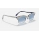 CLUBMASTER SQUARE
Lenses: Light Blue Gradient  +  Frame: Wrinkled Light Grey