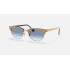 CLUBMASTER OVAL
Lenses: Light Blue Gradient  +  Frame: Wrinkled Beige