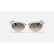 Clubmaster Oval
Lenses: Light Grey Gradient  +  Frame: Wrinkled Light Grey
