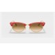 Clubmaster Oval
Lenses: Light Brown Gradient  +  Frame: Wrinkled Red