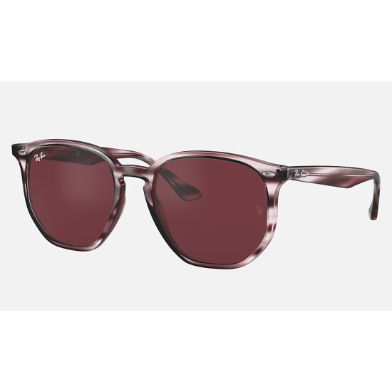 RB4306
Lenses: Dark Violet Classic  +  Frame: Striped Bordeaux Havana