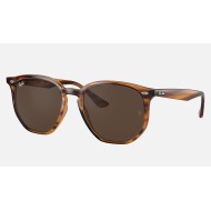 RB4306
Lenses: Dark Brown Classic  +  Frame: Striped Red Havana