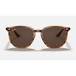 RB4306
Lenses: Dark Brown Classic  +  Frame: Striped Red Havana