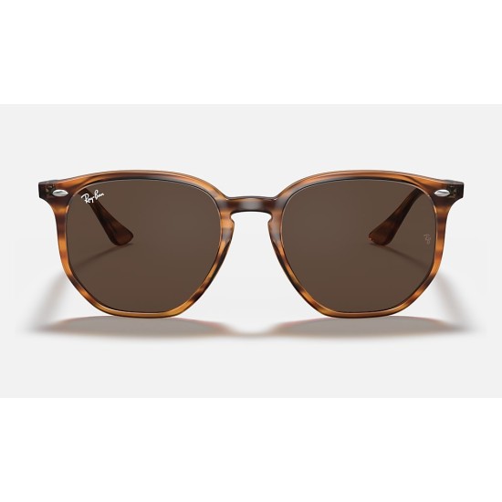 RB4306
Lenses: Dark Brown Classic  +  Frame: Striped Red Havana