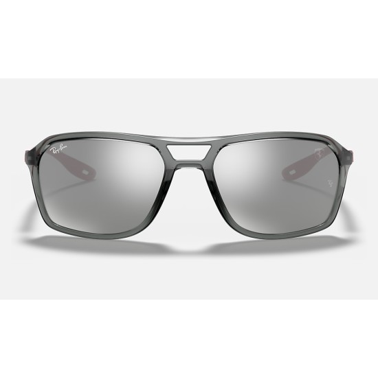 RB4329M SCUDERIA FERRARI COLLECTION
Lenses: Grey Mirror  +  Frame: Transparent Grey