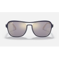 STATE SIDE MIRROR EVOLVE
Lenses: Dark Grey/Gold Photochromic Mirror  +  Frame: Blue