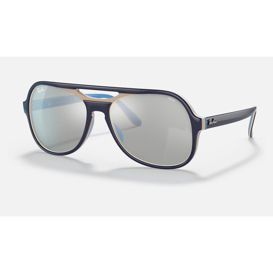 POWDERHORN MIRROR EVOLVE
Lenses: Grey/Blue Photochromic Mirror  +  Frame: Light Blue